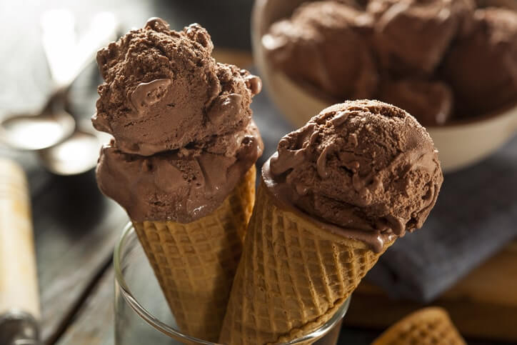 The origin of chocolate ice cream